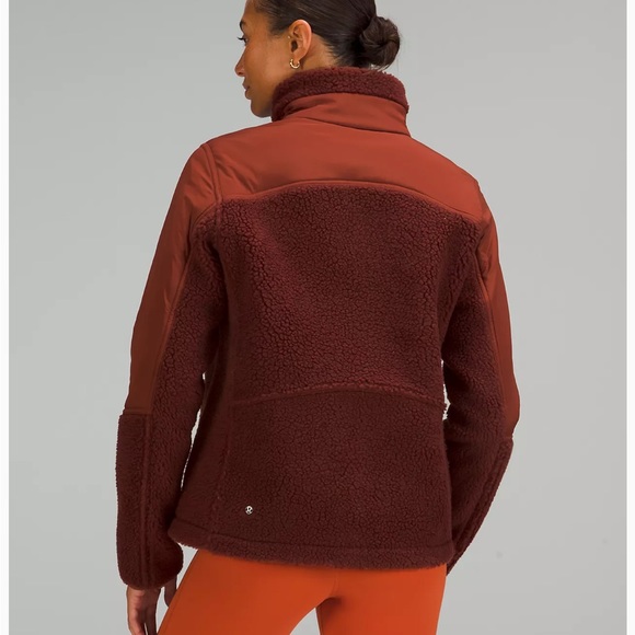 NWOT Lululemon Textured Fleece Full Zip Jacket - Date Brown - Picture 2 of 7